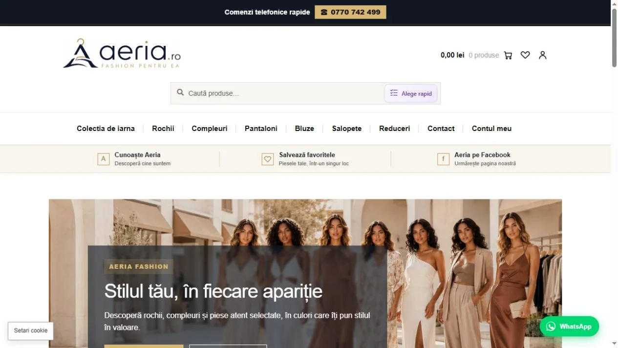 Site-ul Aeria