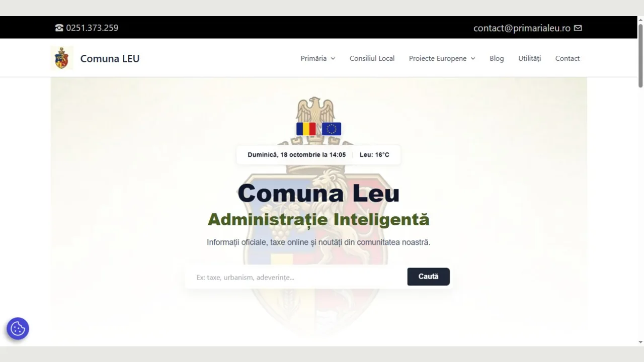 Primăria Leu — Site instituțional / administrație publică